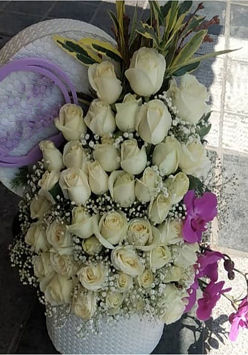 نمونه سبد گل گلفروشی رضوان